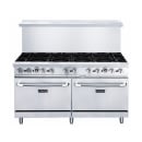 Dukers DCR60-10B 60" 10 Burner Gas Range - (2) Standard Ovens, Convertible thumbnail 6