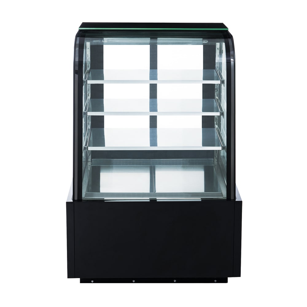 Dukers DDM60R-CB 60" Full Service Bakery Case w/ Curved Glass - (4) Levels, 115v