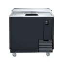 Dukers DHBC36 36 3/4" Forced Air Bottle Cooler - Holds (628) 12 oz Bottles, Lid Locks, Black, 115v thumbnail 2