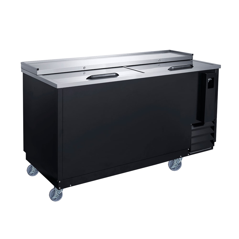 Dukers DHBC50 49 5/8" Forced Air Bottle Cooler - Holds (918) 12 oz Bottles, Lid Locks, Black, 115v