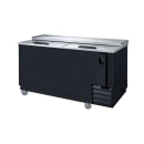 Dukers DHBC50 49 5/8" Forced Air Bottle Cooler - Holds (918) 12 oz Bottles, Lid Locks, Black, 115v thumbnail 2