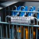 Dukers DHBC50 49 5/8" Forced Air Bottle Cooler - Holds (918) 12 oz Bottles, Lid Locks, Black, 115v thumbnail 6