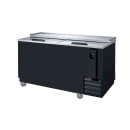 Dukers DHBC65 64 3/4" Forced Air Bottle Cooler - Holds (1262) 12 oz Bottles, Lid Locks, Black, 115v thumbnail 2