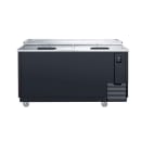 Dukers DHBC65 64 3/4" Forced Air Bottle Cooler - Holds (1262) 12 oz Bottles, Lid Locks, Black, 115v thumbnail 3