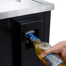 Dukers DHBC65 64 3/4" Forced Air Bottle Cooler - Holds (1262) 12 oz Bottles, Lid Locks, Black, 115v thumbnail 4