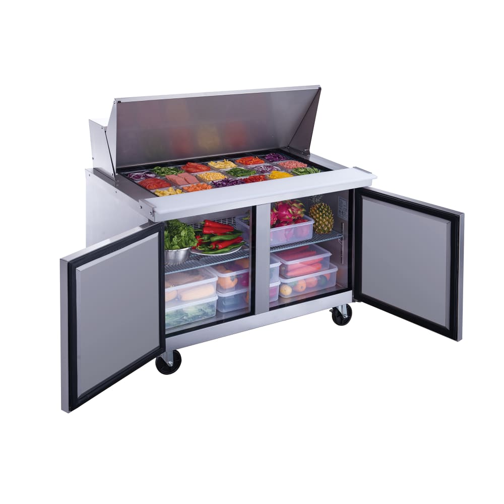 Dukers DSP48-18M-S2 48 1/4" Sandwich/Salad Prep Table w/ Refrigerated Base, 115v