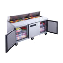 Dukers DSP72-18-S3 72 1/2" Sandwich/Salad Prep Table w/ Refrigerated Base, 115v thumbnail 4