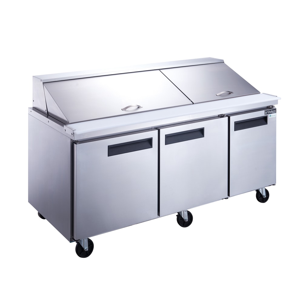 Dukers DSP72-30M-S3 72 1/2" Sandwich/Salad Prep Table w/ Refrigerated Base, 115v