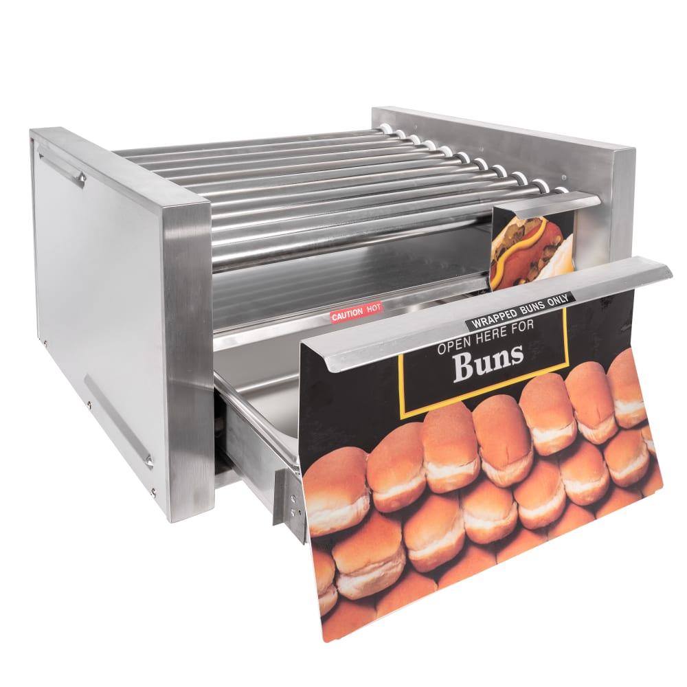 Star 30CBD 30 Grill-Max® Hot Dog Roller Grill w/ Manual Controls - Slanted Top, 120v