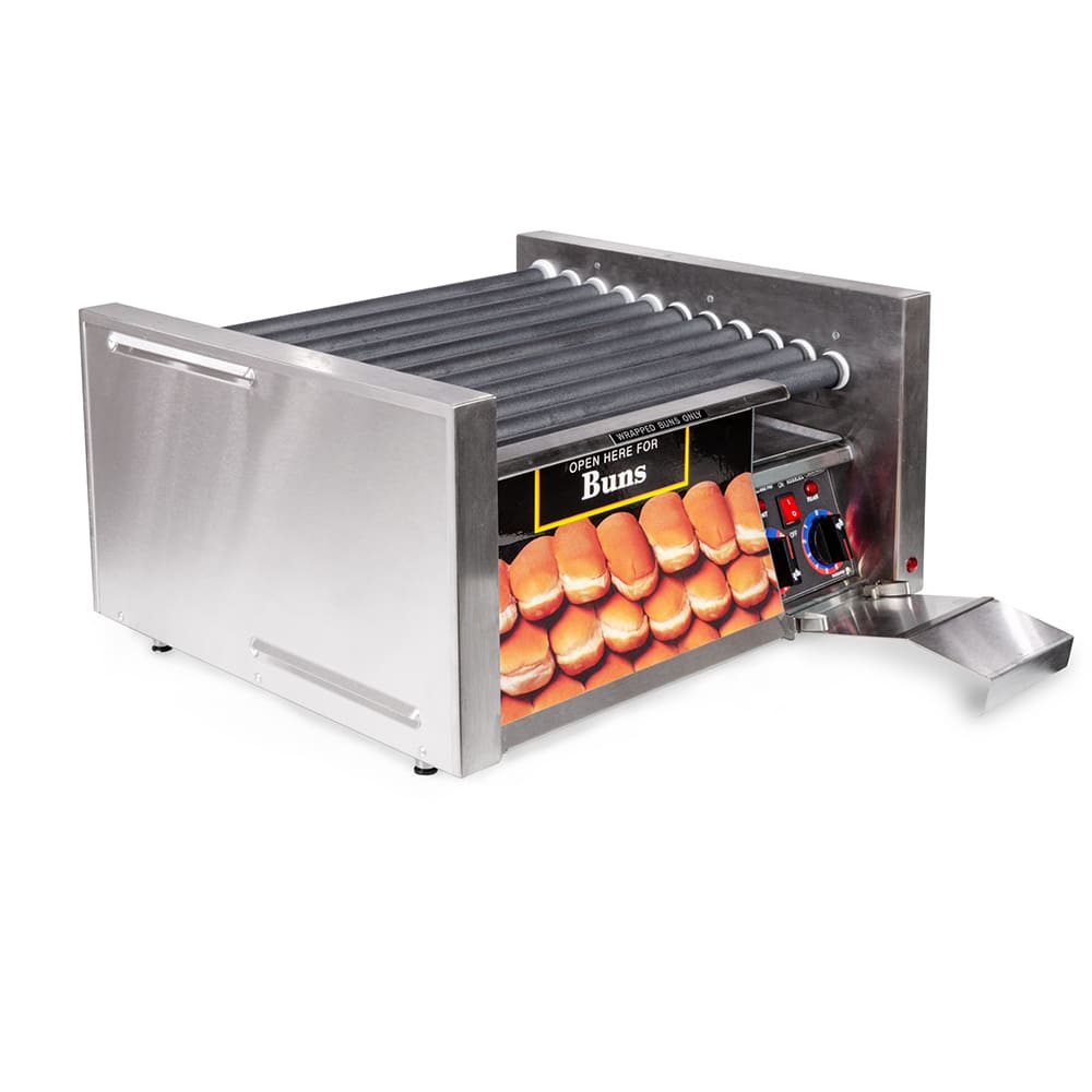 Star 30SCBD 30 Grill-Max® Hot Dog Roller Grill w/ Manual Controls - Slanted Top, 120v