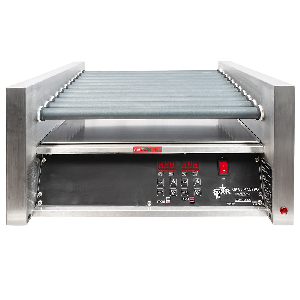 Star 30SCE 30 Grill-Max® Hot Dog Roller Grill w/ Thermostatic Controls - Slanted Top, 120v