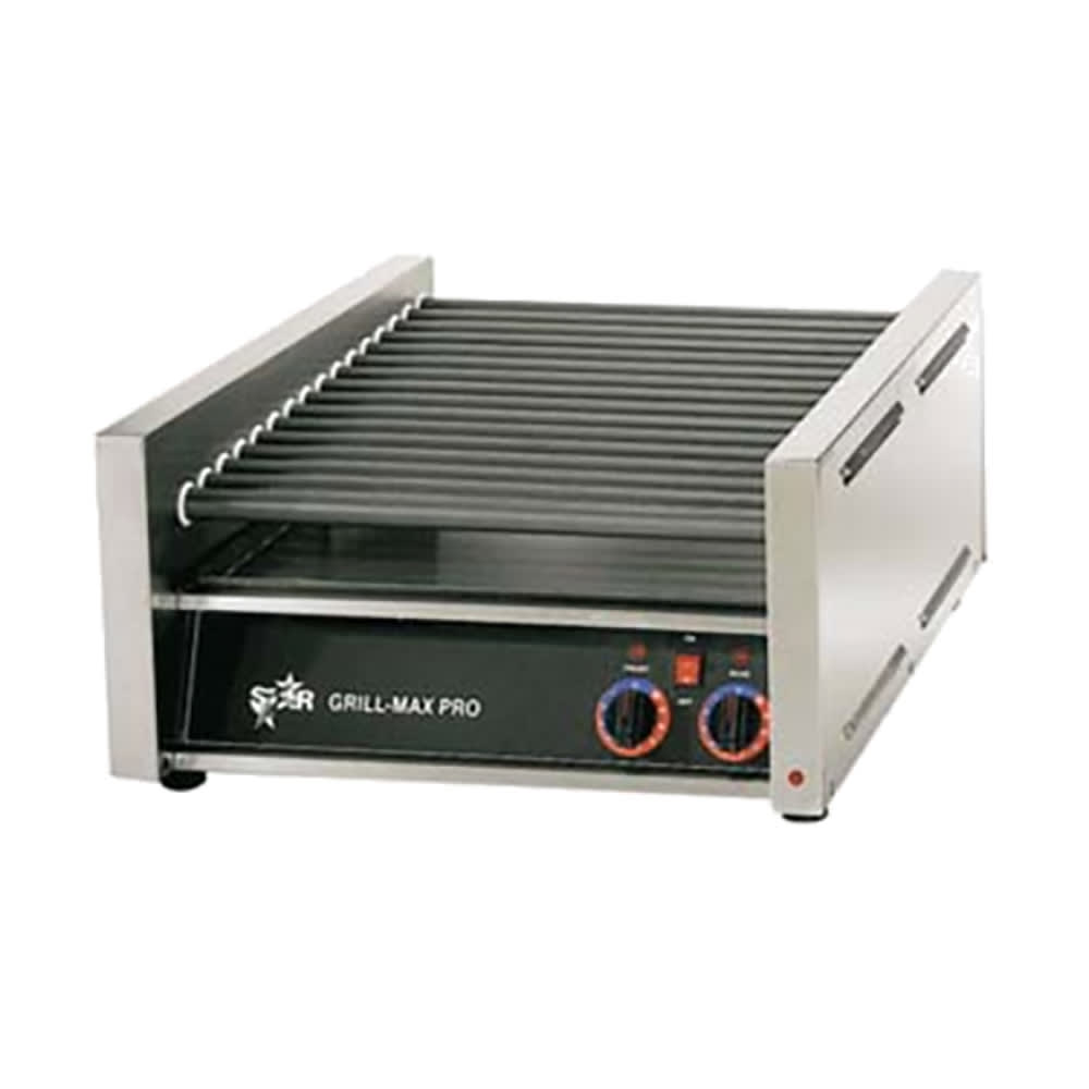 Star 30ST 30 Grill-Max® Hot Dog Roller Grill w/ Manual Controls - Slanted Top, 120v