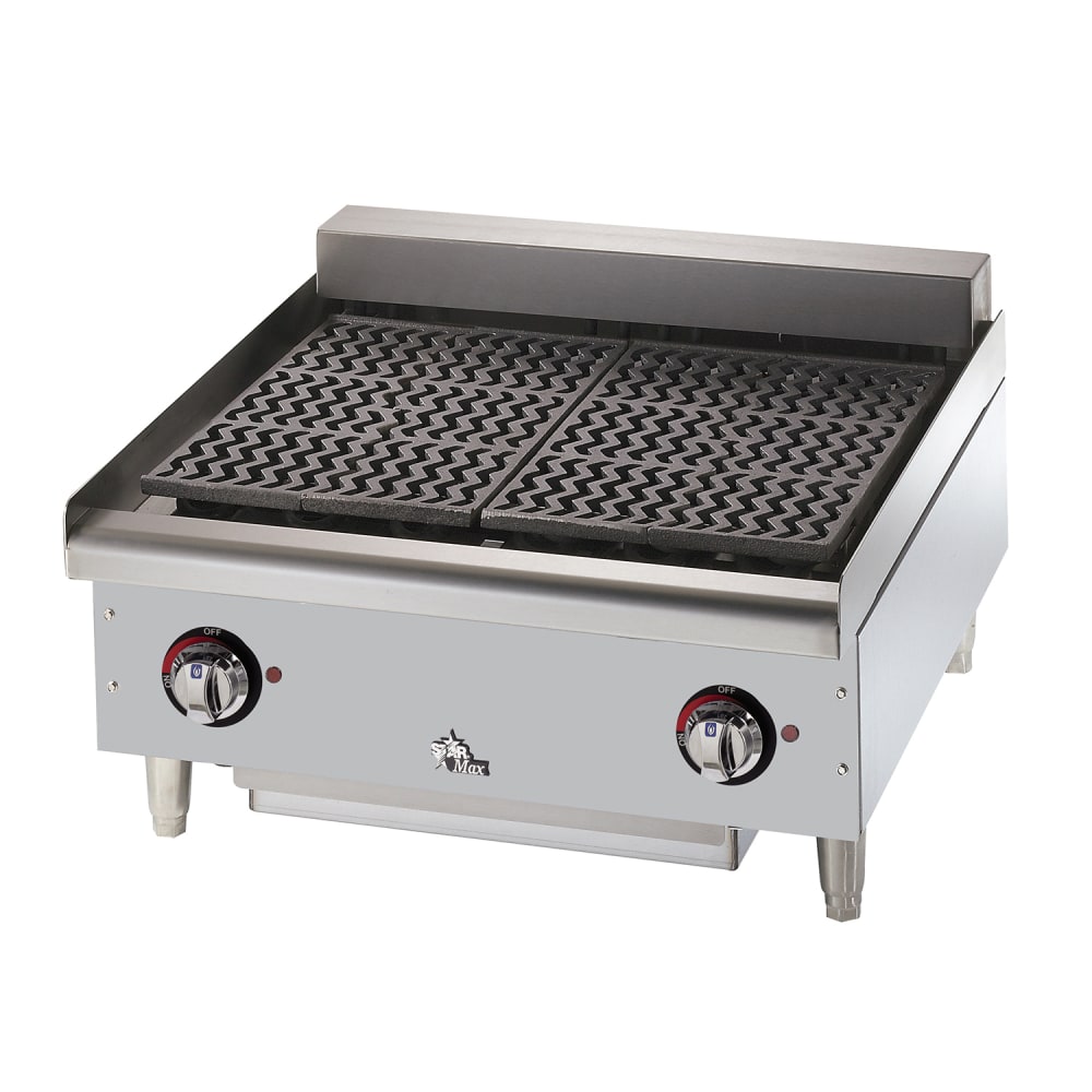 Star 5124CF 24" Charbroiler w/ Removable Cast Iron Grids & Water Pan, 240v