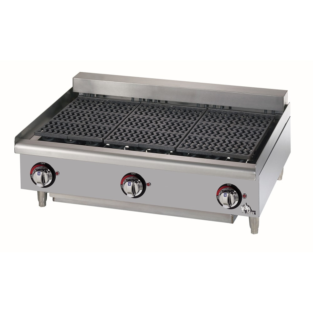 Star 5136CF 36" Charbroiler w/ Removable Cast Iron Grids & Water Pan, 208v/1-3ph