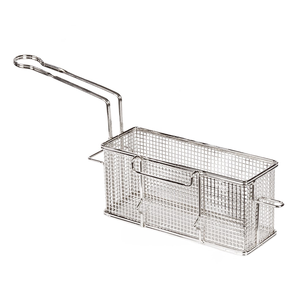 Star 530TBL Fryer Basket w/ Uncoated Handle & Front Hook - Left Twin, 11 1/4" x 4" x 5"