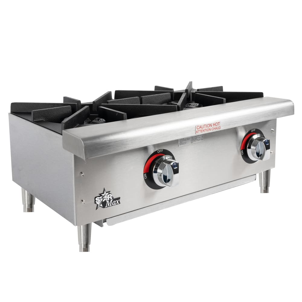 Star 602HWF 24" Gas Hotplate w/ (2) Burners & Manual Controls, Convertible