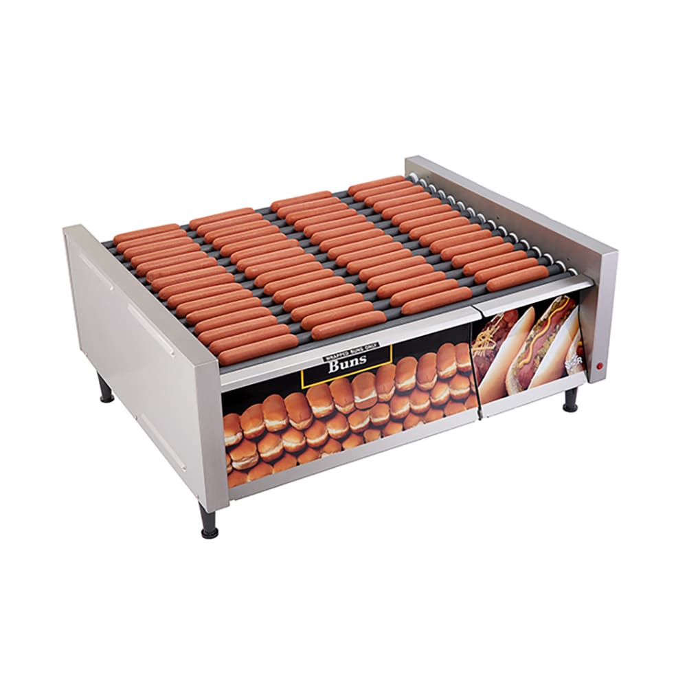 Star 75SCBD 75 Grill-Max® Hot Dog Roller Grill w/ Manual Controls - Slanted Top, 120v
