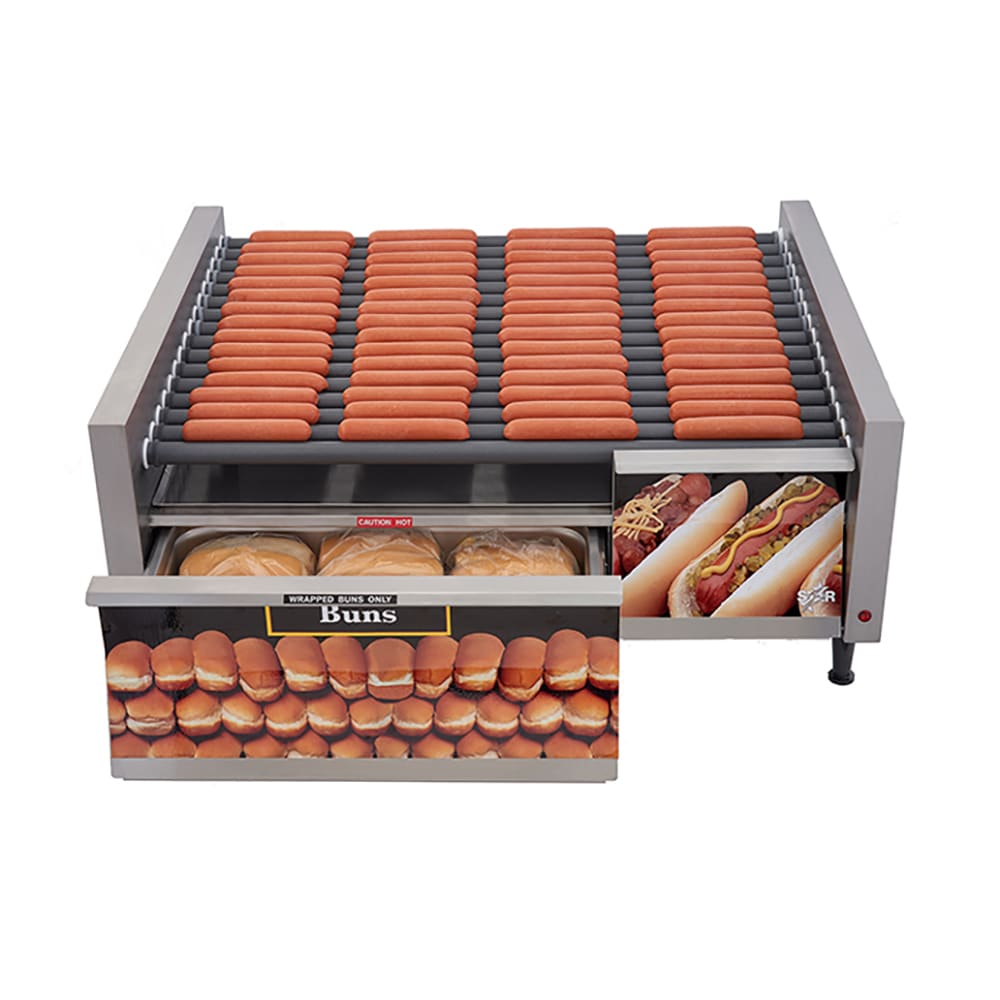 Star 75SCBDE 75 Grill-Max® Hot Dog Roller Grill w/ Thermostatic Controls - Slanted Top, 120v