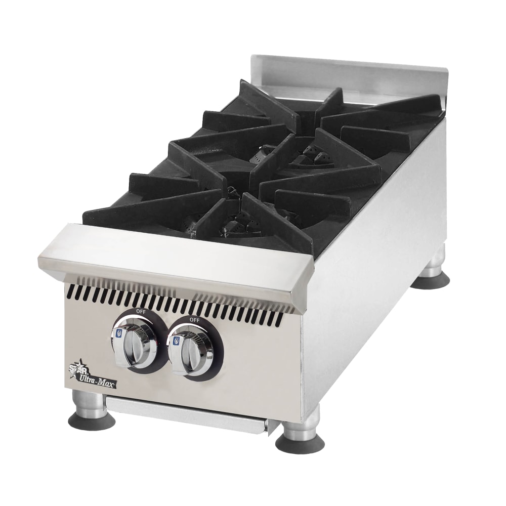Star 802HA 12" Ultra-Max® Gas Hotplate w/ (2) Burners & Manual Controls, Liquid Propane