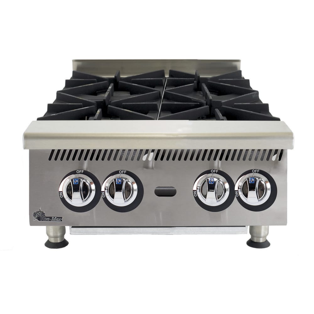 Star 804HA 24" Gas Hotplate w/ (4) Burners & Manual Controls, Convertible