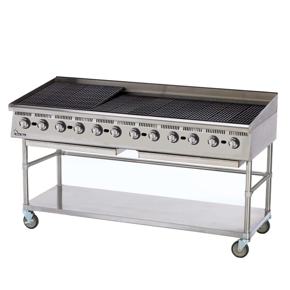 Star 8172RCBB 72" Charbroiler w/ Manual Controls & Steel Radiants, 240000 BTU, Convertible
