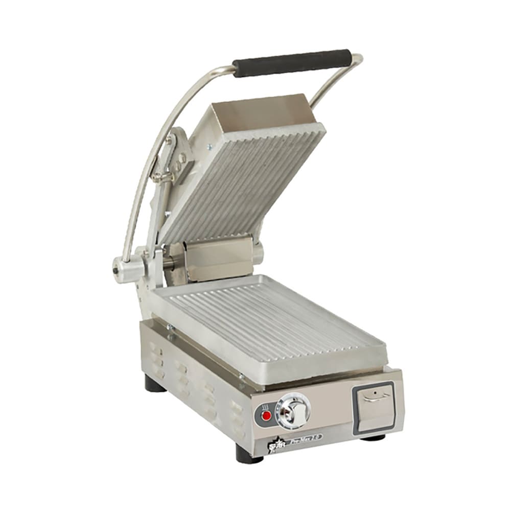 Star PGT7A Single Commercial Panini Press w/ Aluminum Grooved Plates, 120v