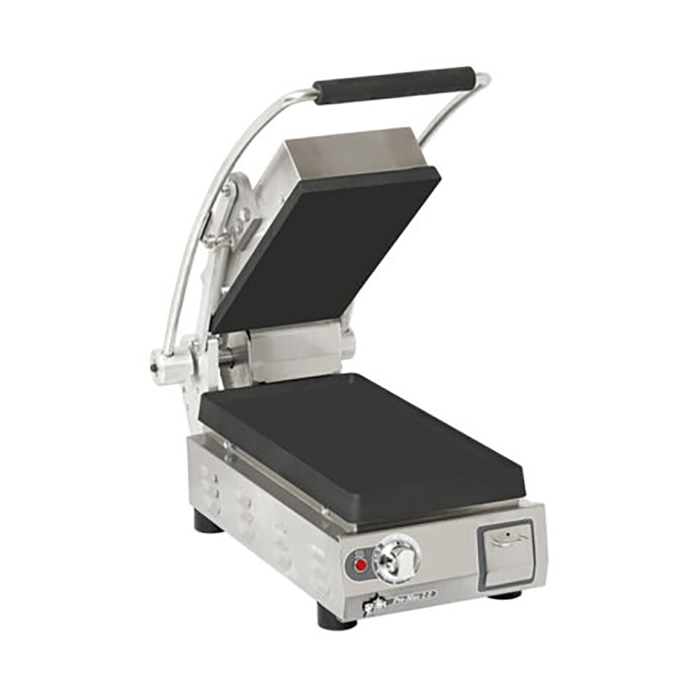 Star PST7IA-120V Single Commercial Panini Press w/ Cast Iron Smooth Plates, 120v