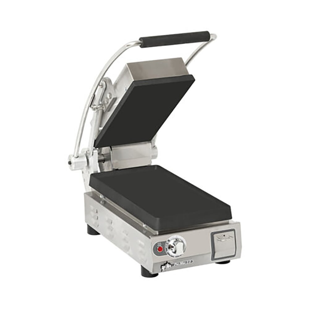 Star PGT7IA-120V Single Commercial Panini Press w/ Cast Iron Grooved Plates, 120v