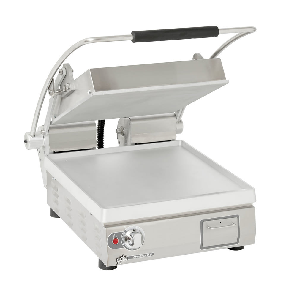 Star PST14 Single Commercial Panini Press w/ Aluminum Smooth Plates, 120v