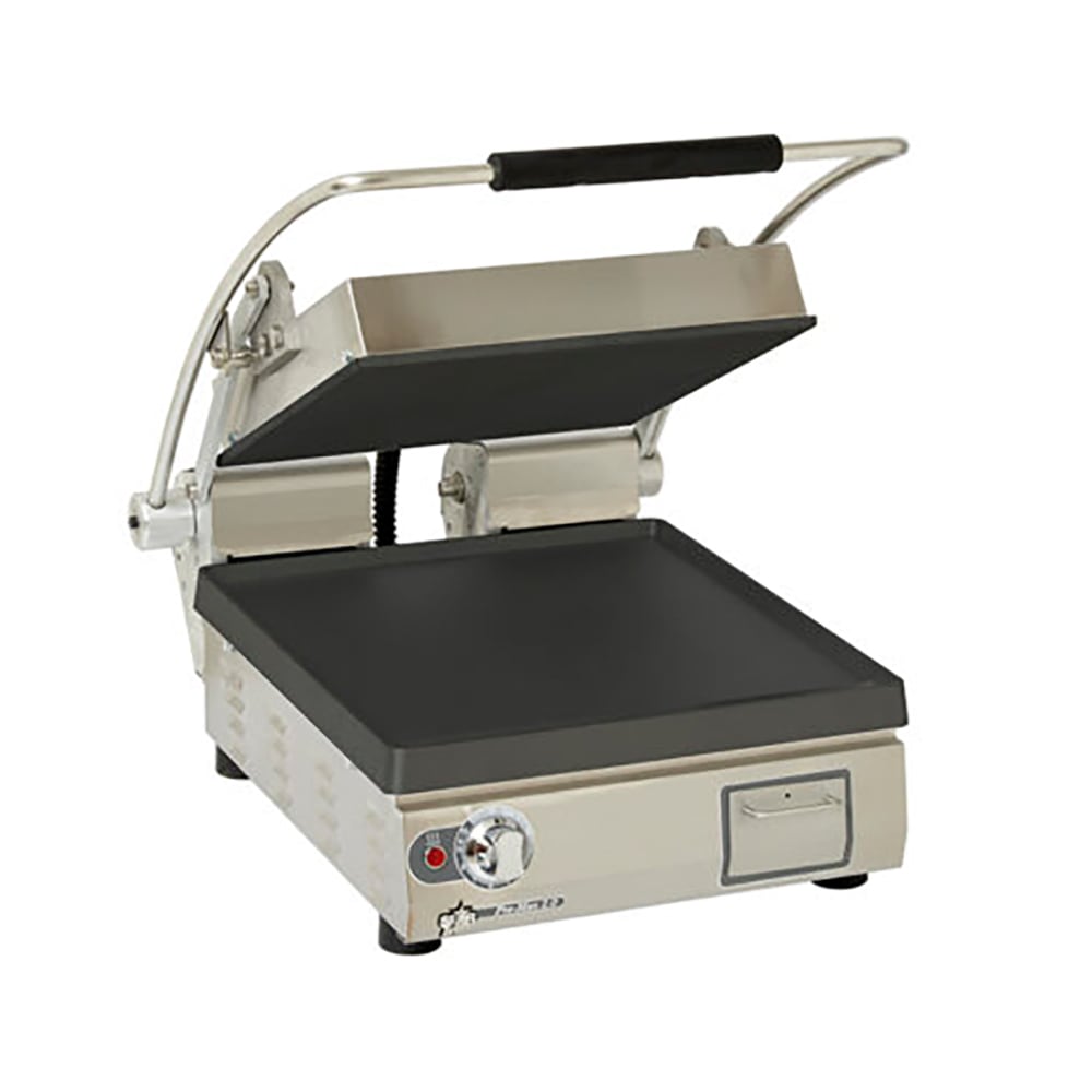 Star PST14I Single Commercial Panini Press w/ Cast Iron Smooth Plates, 120v