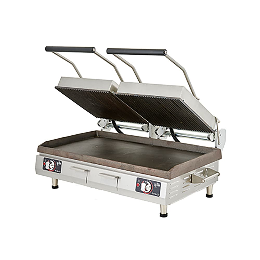 Star PGC28IT Double Commercial Panini Press w/ Cast Iron Grooved Plates, 240v/1ph