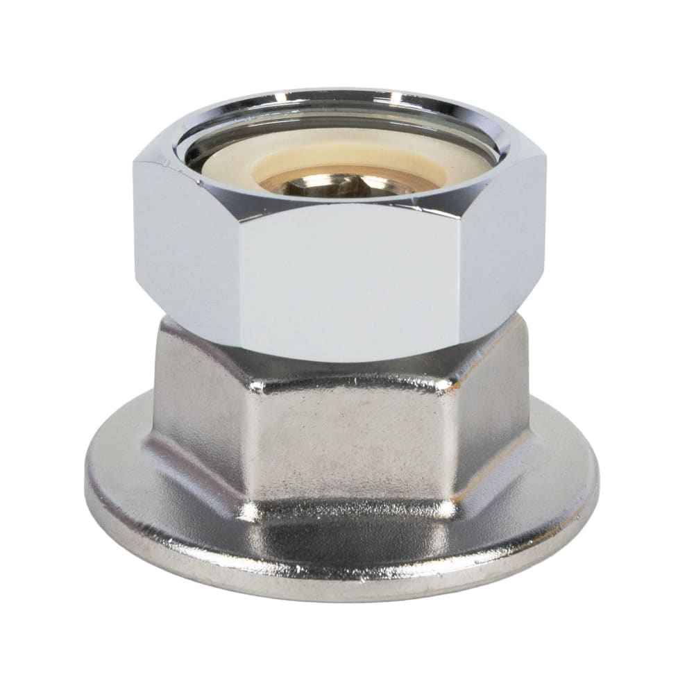 T&S 00BB Eccentric Flange - 3/4" Female NPT, Chrome Plated Brass