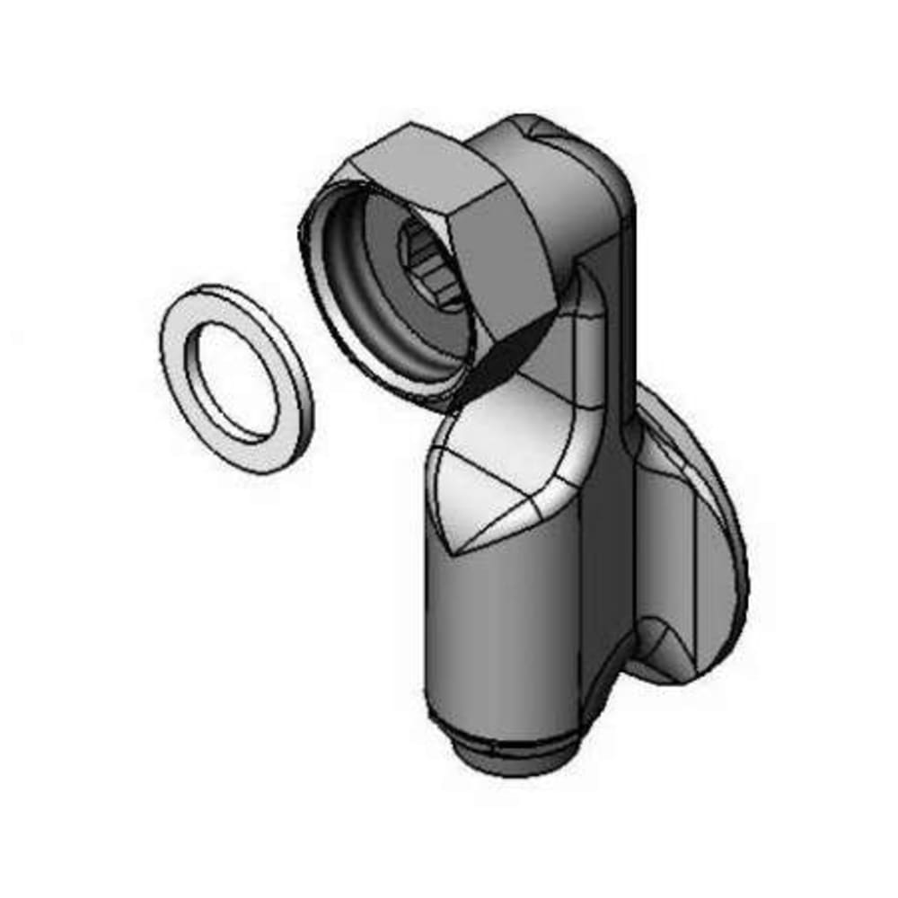 T&S 00XX-RGH 1/2" NPT Female Flanged Adjustable Inlet w/ Screwdriver Stop, Rough Finish