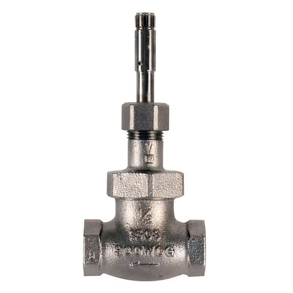 T&S 011927-25 1/2" NPT Globe Valve w/ Handle Adapter, Chrome Finish