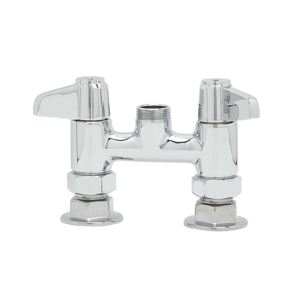 T&S 5F-4DLX00 Faucet, 4 C/C Deck Mount, Swivel Base, Less Nozzle