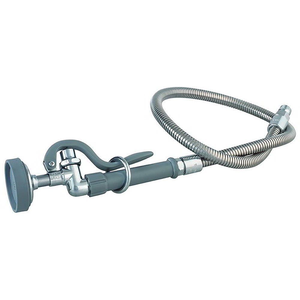 T&S B-0100 Prerinse Spray w/ Auto Shut Off & 44" Flexible Stainless Hose