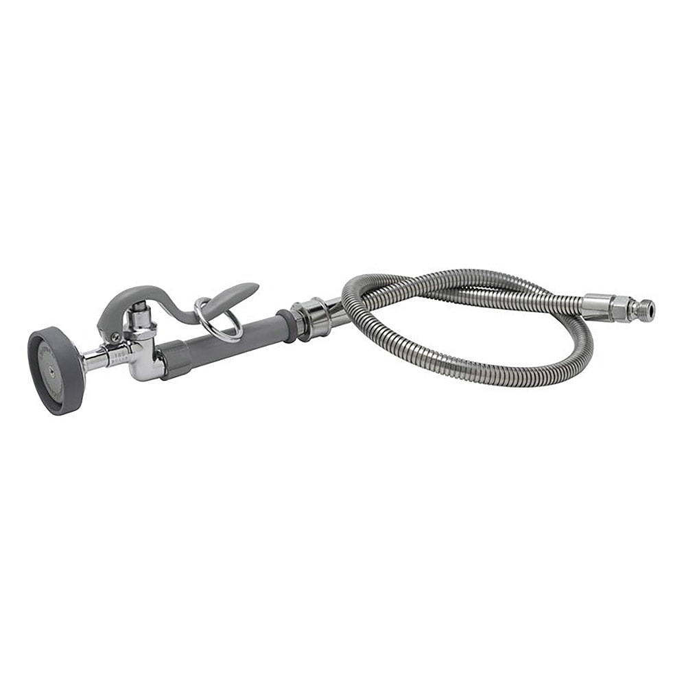 T&S B-0100-SWV Pre-Rinse Spray Valve w/ 44" Flexible Hose, Swivel, Stainless