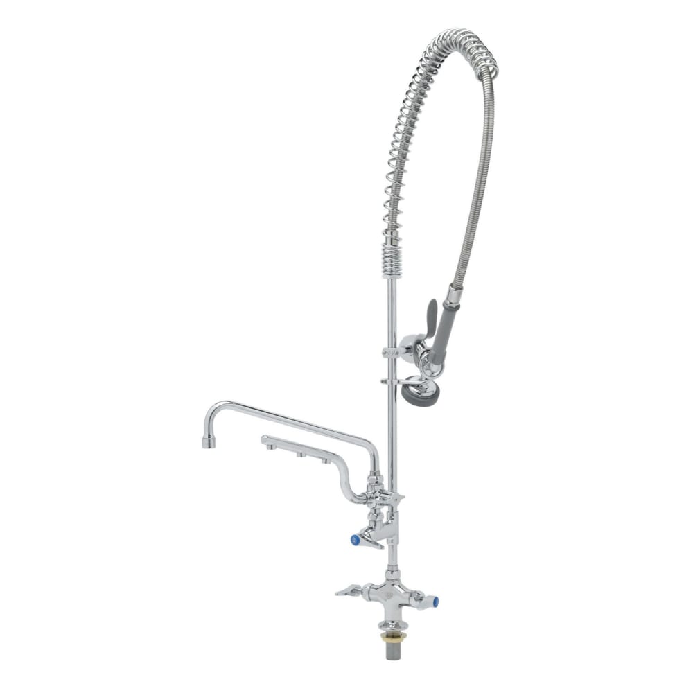 T&S B-0113-U12-CR-B 46 1/4" Deck Mount Pre Rinse Faucet - 1.5 GPM, Base with Nozzle