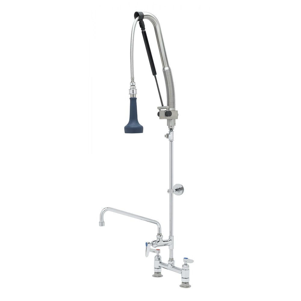 T&S B-0123-12CRB8TP 48 13/16"H Deck Mount Pre Rinse Faucet - 1 7/100 GPM, Base with Nozzle
