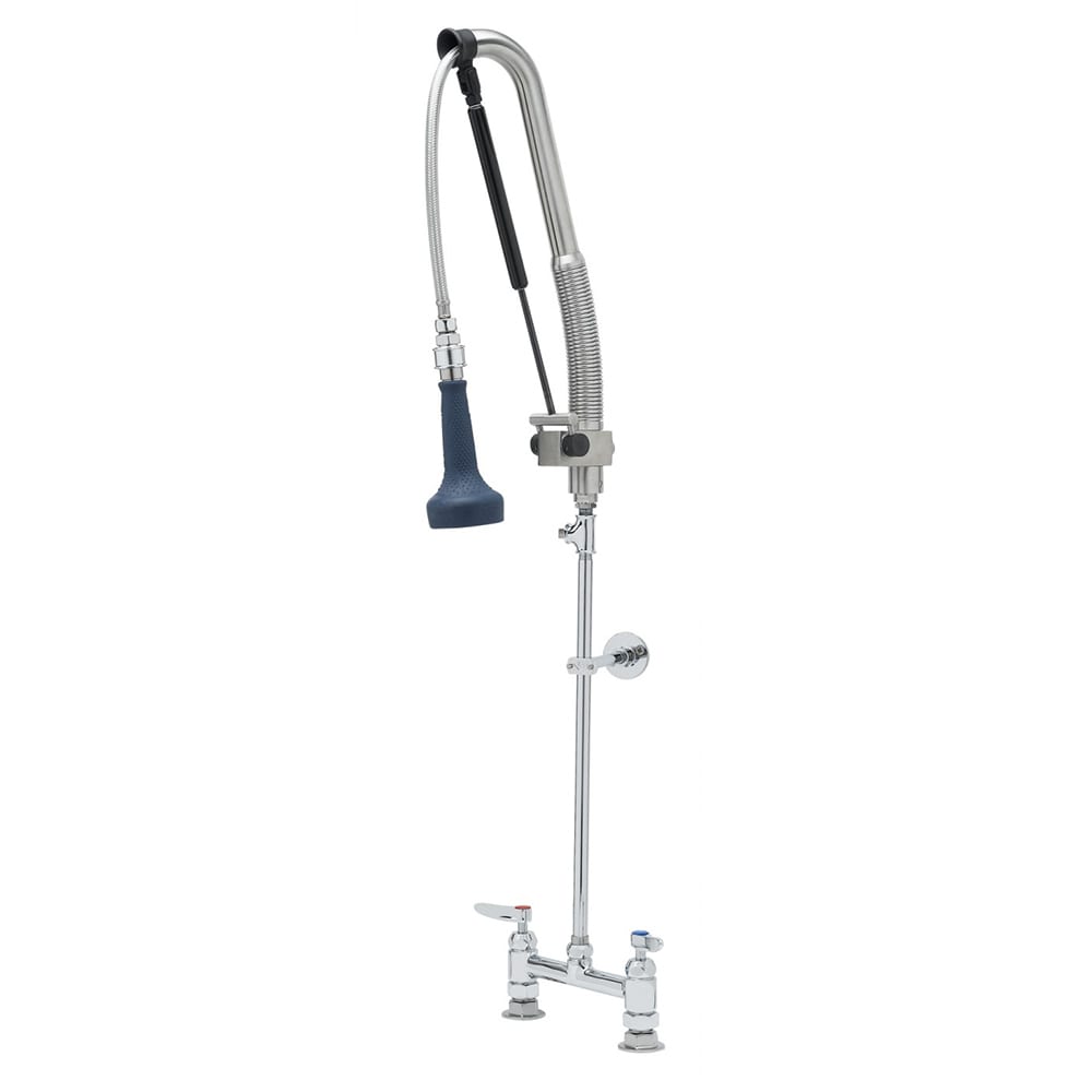 T&S B-0123-CR-B8TP 44 5/8"H Deck Mount Pre Rinse Faucet - 1 7/100 GPM, Base with Nozzle