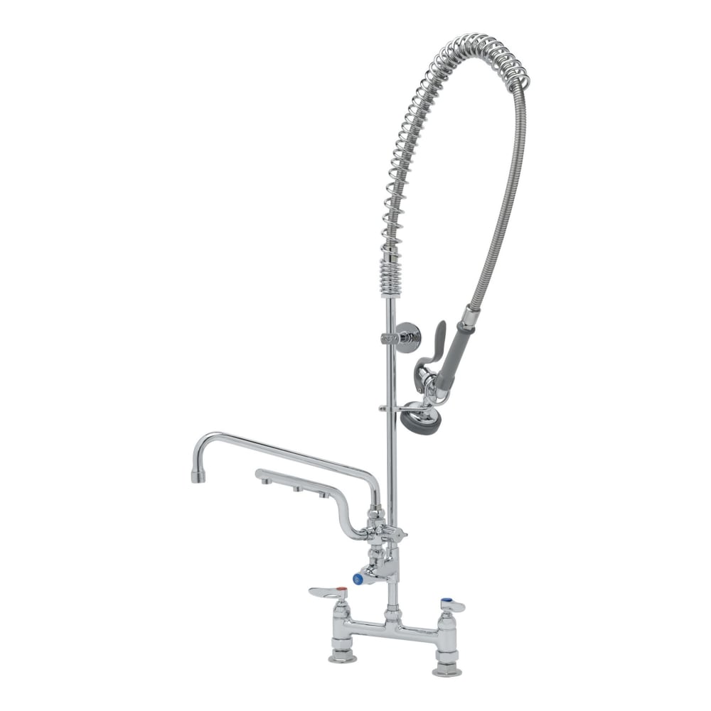 T&S B-0123-U12-B 46" Deck Mount Pre Rinse Faucet - 1.5 GPM, Base with Nozzle