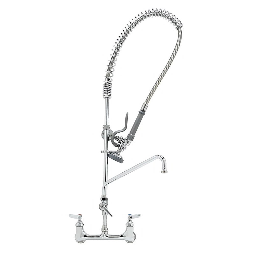 T&S B-0133-12-CR-B 37 9/16"H Wall Mount Pre Rinse Faucet - 1 3/20 GPM, Base with Nozzle