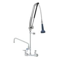 T&S B-0133-12CRB8TP 40 3/8" H Wall Mount Pre Rinse Faucet - 1 7/100 GPM, Base with Nozzle thumbnail 2