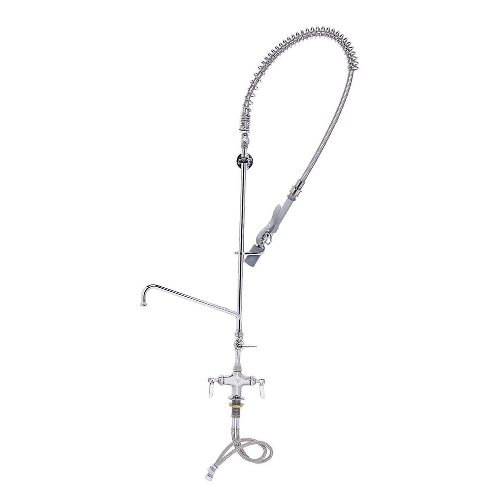 T&S B-0133-12CRBJST 39 1/2"H Wall Mount Pre Rinse Faucet - 1 7/100 GPM, Base with Nozzle
