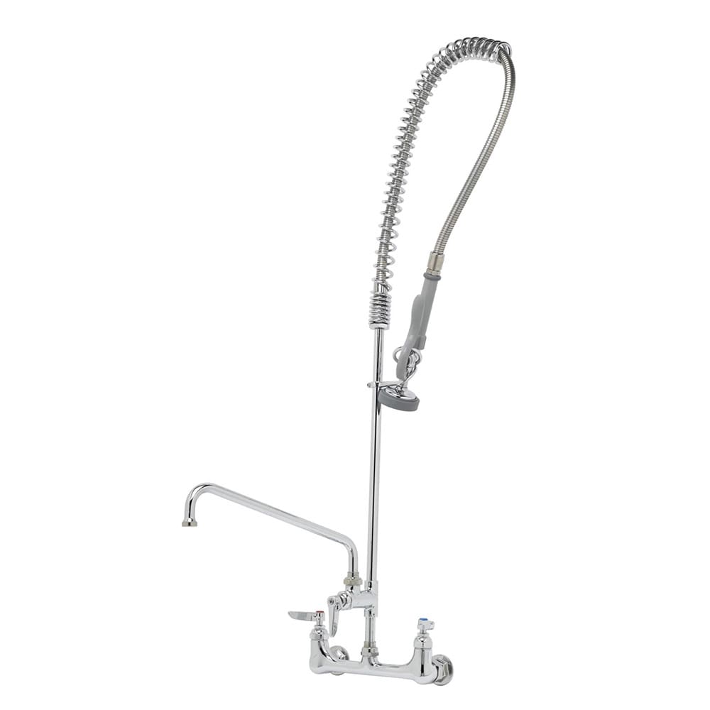 T&S B-0133-ADF12 37 9/16" Wall Mount Pre Rinse Faucet - 1 3/20 GPM, Base with Nozzle