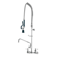 T&S B-0133-ADF12-BC 37 5/8"H Wall Mount Pre Rinse Faucet - 13/20 GPM, Base with Nozzle thumbnail 2