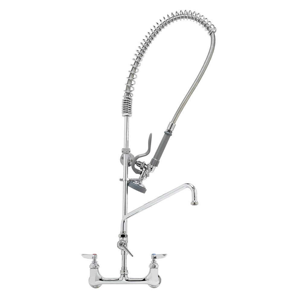 T&S B-0133-ADF14-B 37 5/8"H Wall Mount Pre Rinse Faucet - 1 3/20 GPM, Base with Nozzle