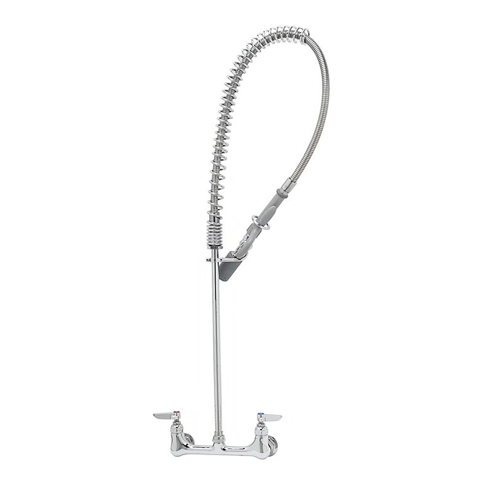 T&S B-0133-CR-C 33 5/16"H Wall Mount Pre Rinse Faucet - 13/20 GPM, Base with Nozzle