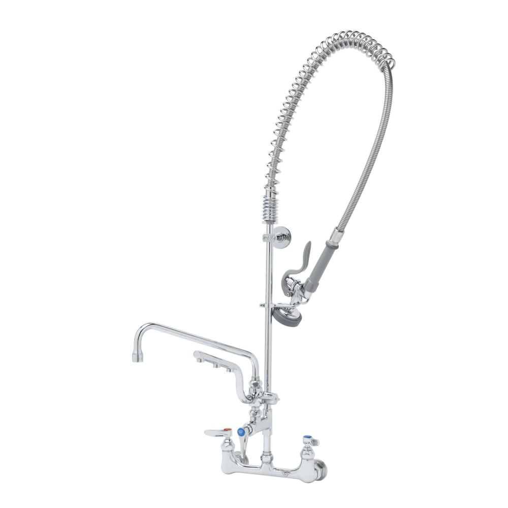 T&S B-0133-U12-B 37 9/16" Wall Mount Pre Rinse Faucet - 1.5 GPM, Base With Nozzle