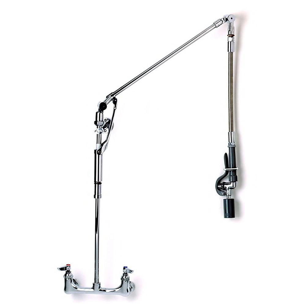T&S B-0137 40"H Wall Mount Pre Rinse Faucet - 13/20 GPM, Base with Nozzle